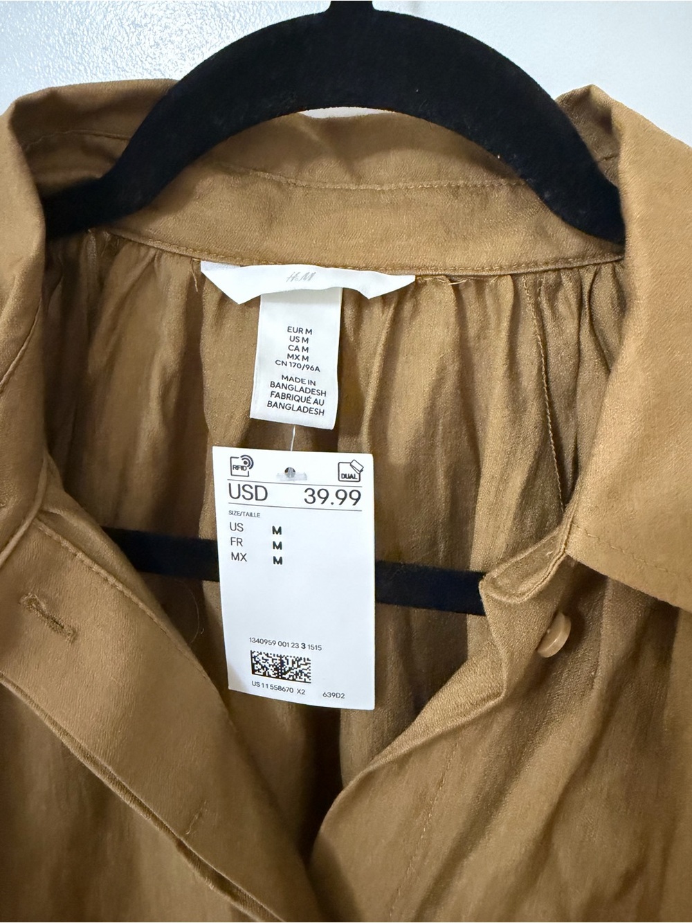 H&M Olive Utility Drawstring Jacket - Picture 3 of 3